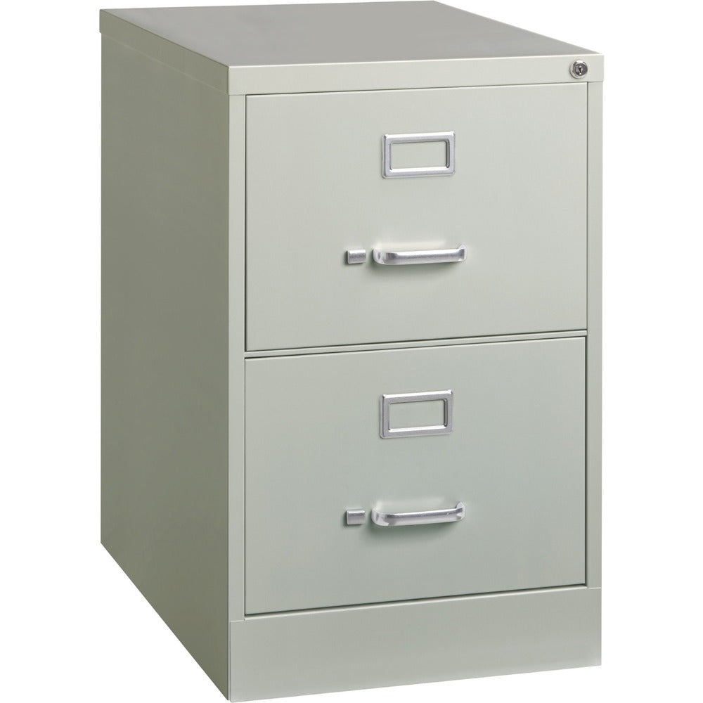 Image of Lorell Vertical File,2-Drawer,Legal,18"x26-1/2"x28-3/8",Lt Gray