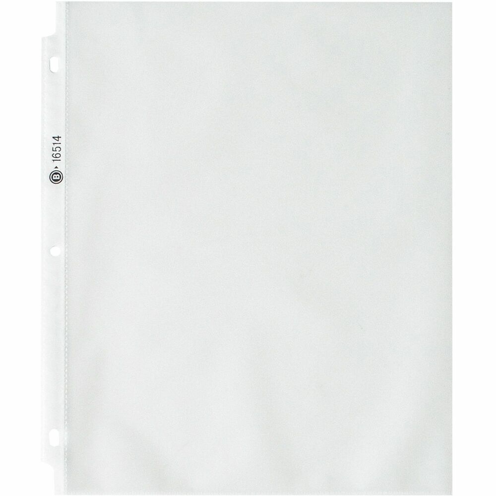 Image of Business Source Sheet Protectors,Top Load,3.3 mil,11"x8-1/2",50/BX,Nonglare