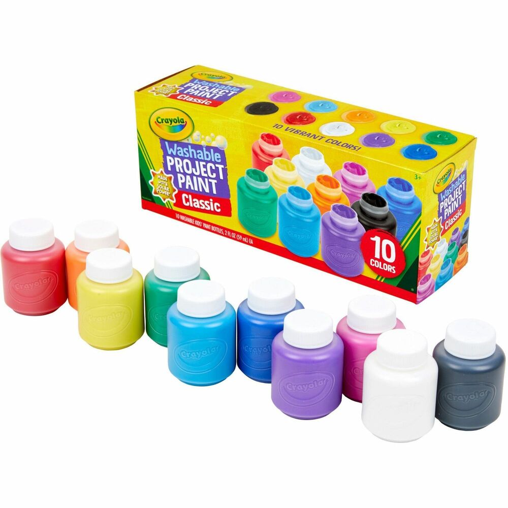 Image of Crayola Washable Kids Paint, 2oz., 10/ST, Assorted