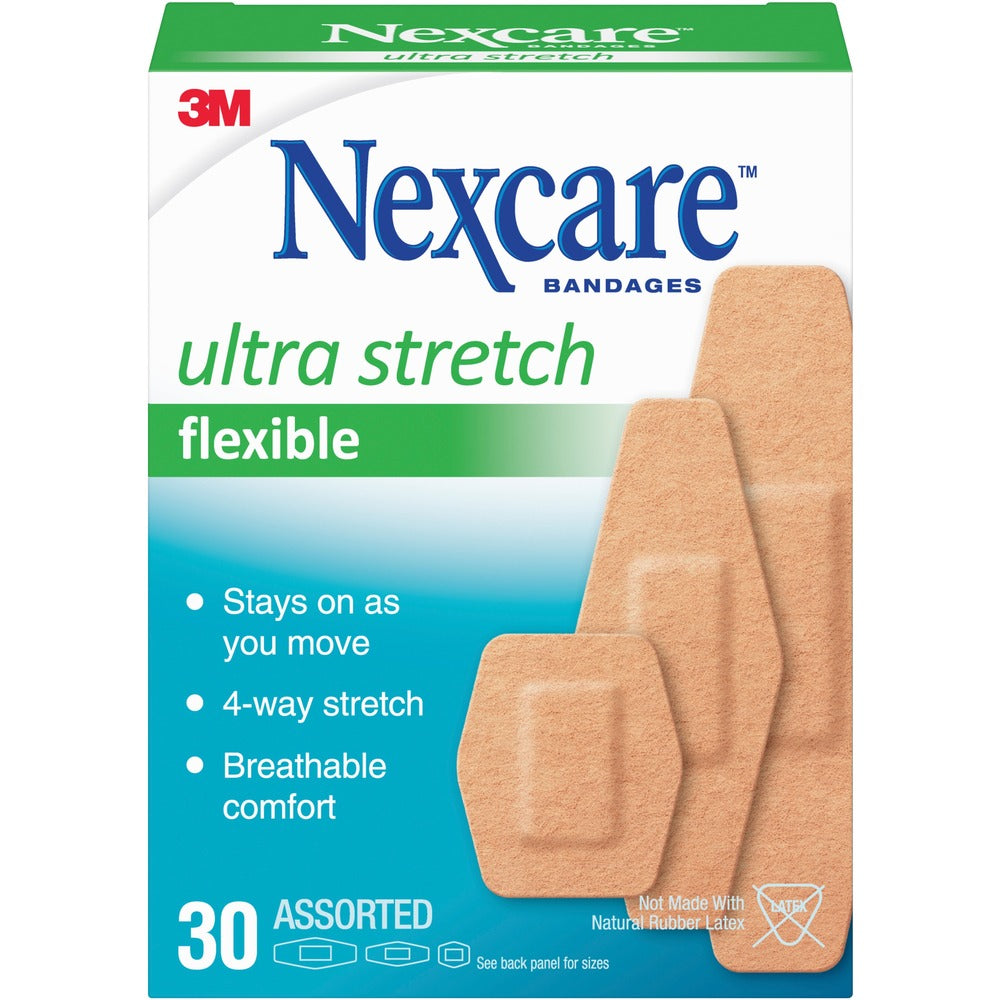 Image of 3M Nexcare Soft-N-Flex Bandages, Ast, 30/BX, TN