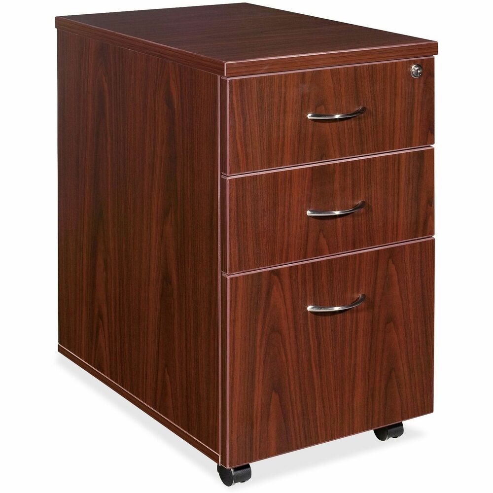 Image of Lorell Mobile Pedestal,Box/Box/File,16"x22"x28-1/4",Mahogany