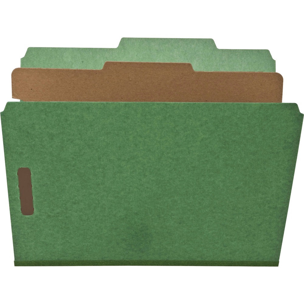 Image of Nature Saver Classification Folders, 2"Exp.,1 Dvdr,Letter,10/BX,GN