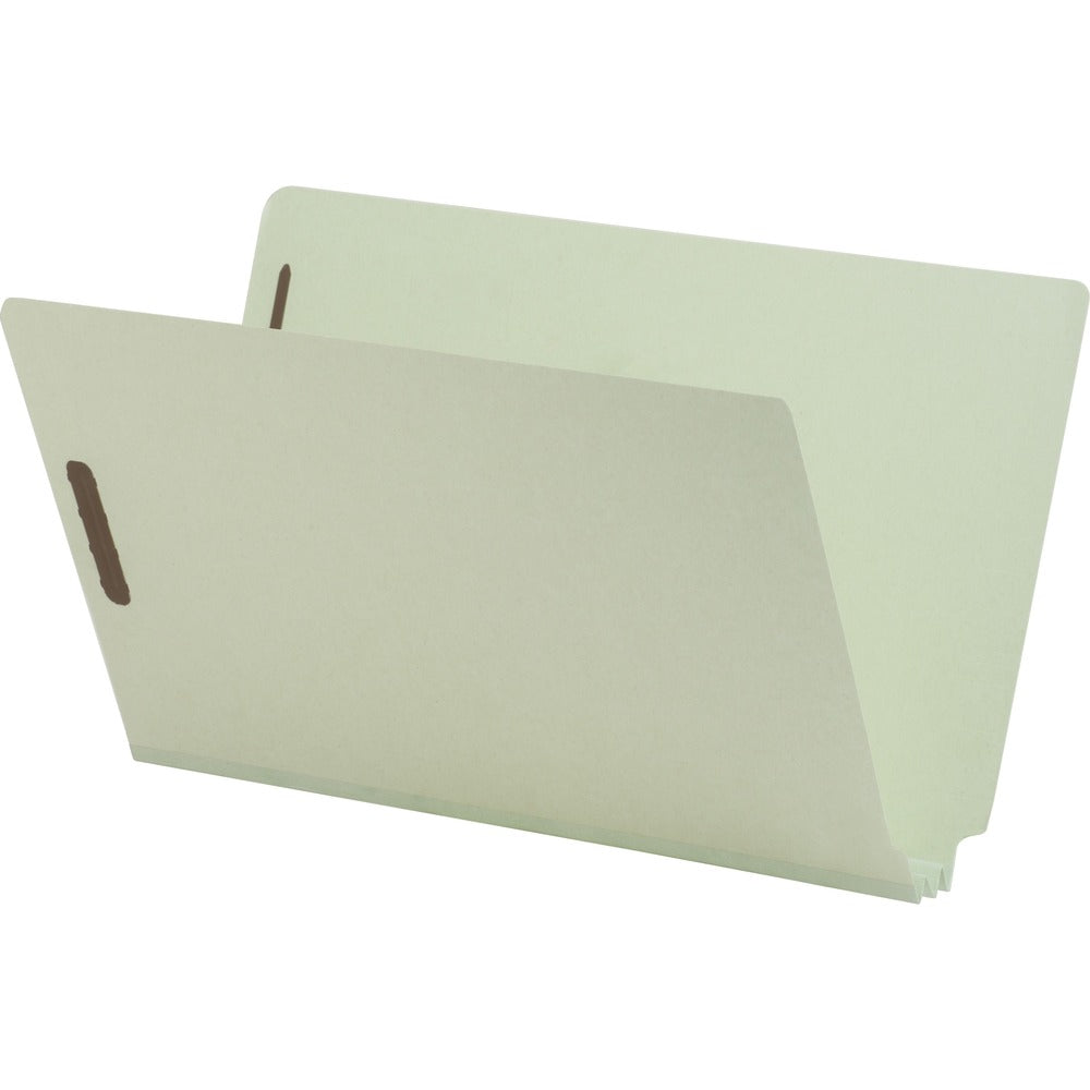 Image of Nature Saver End Tab Pressboard Fastener Folder,2" Exp,Legal,25/BX,GYGN