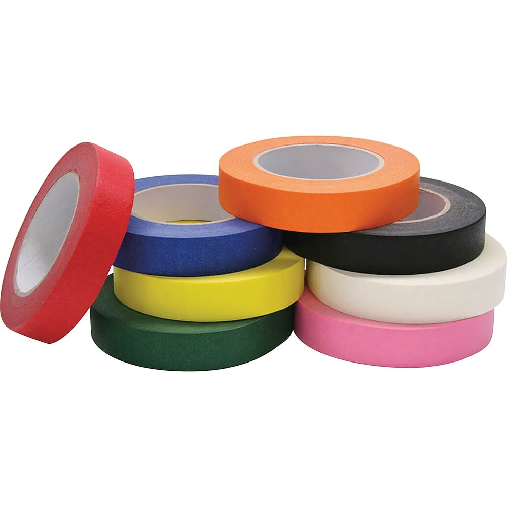 Image of Pacon Masking Tape Rolls, 1"x60 yards, 8/ST, Assorted