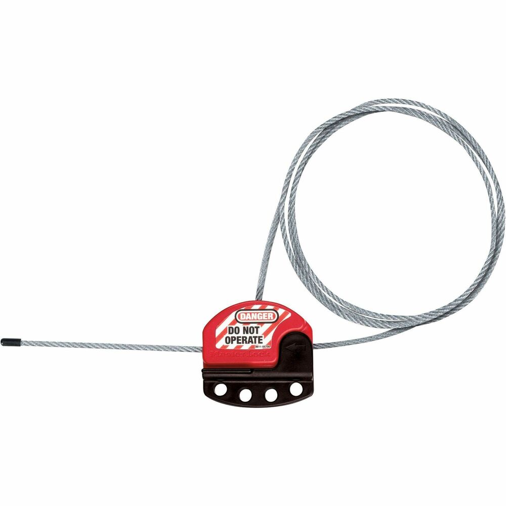 Image of Master Lock Company Cable Lockout, 6 Foot, 5/32" Diameter, Black/Red