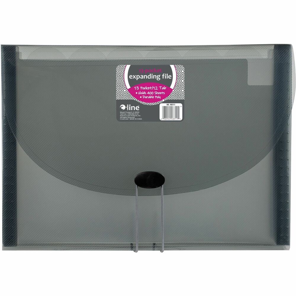 Image of C-Line Expanding File,13-Pocket,12-Tab,Letter,Smoke