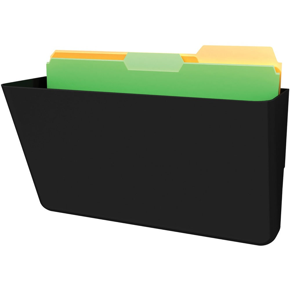 Image of Deflecto Wall Files, Single Pocket, Letter, 13"x4"x7", Black