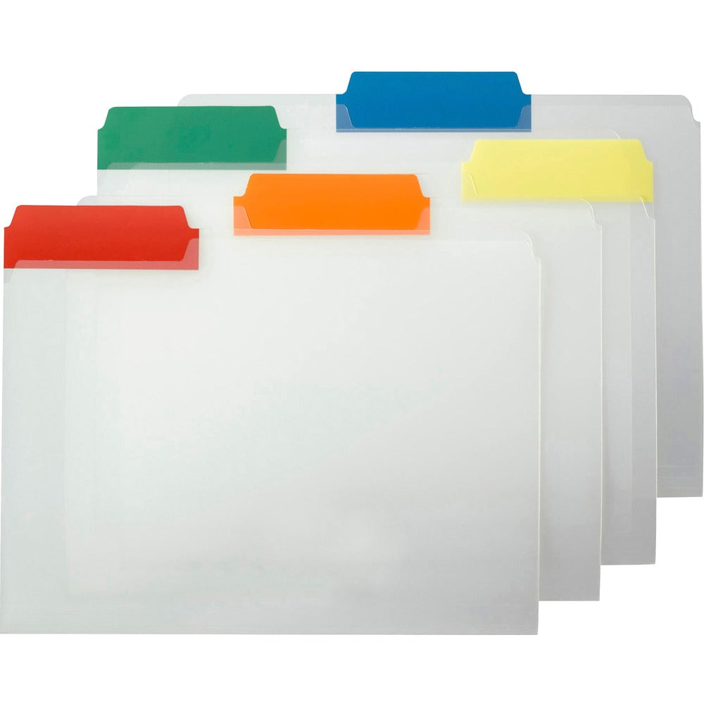 Image of Smead File Folder, Ltr, 1/3", Poly Color Tabs, 25/BX, Asst