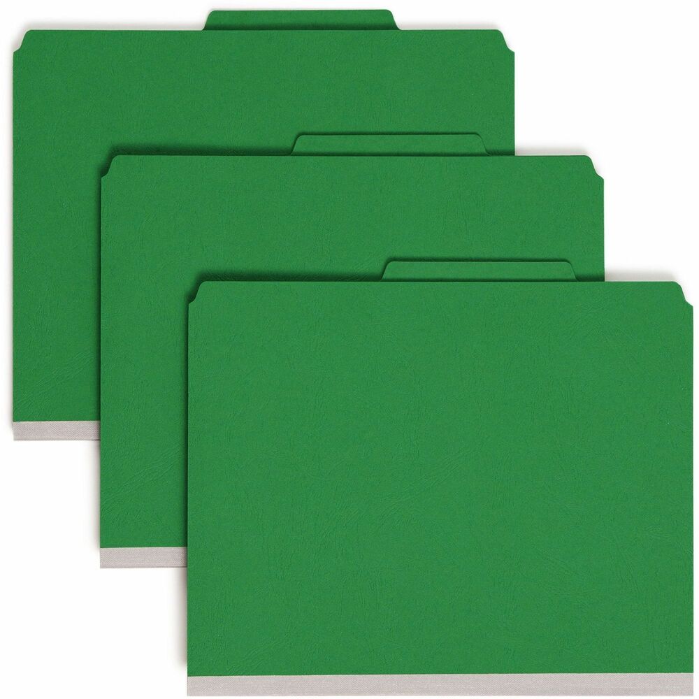 Image of Smead Classification Folders,2"Exp,2 Div,Top Tab,Letter,10/BX, GN
