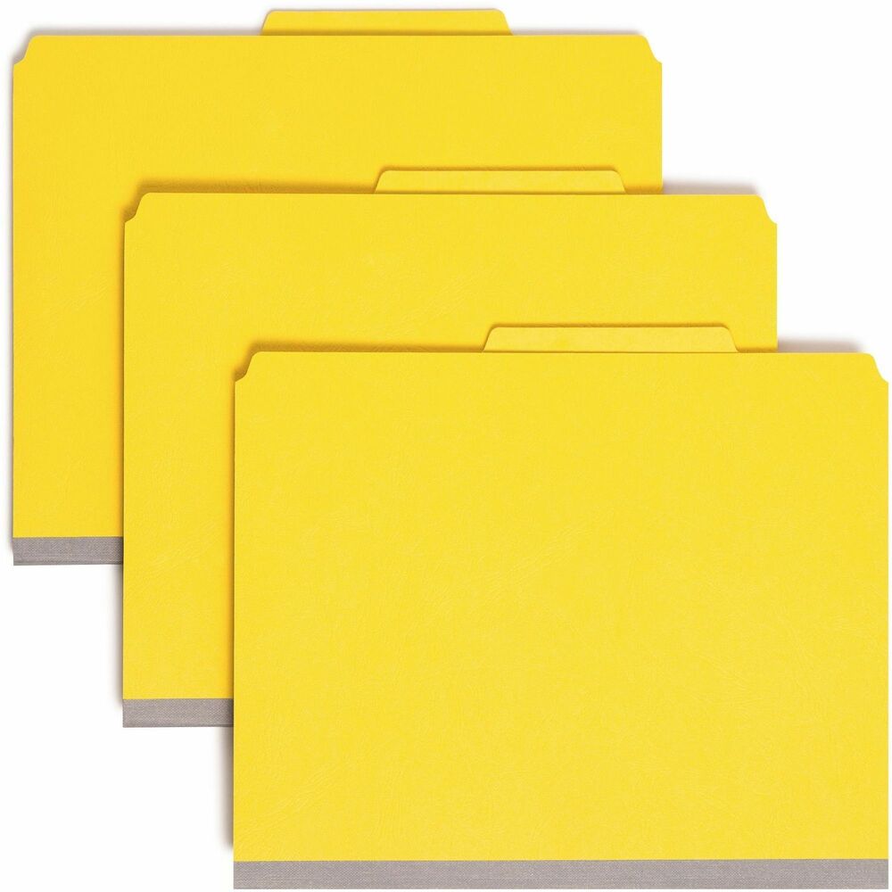 Image of Smead Classification Folders,2"Exp,2 Div,Top Tab,Letter,10/BX, YW
