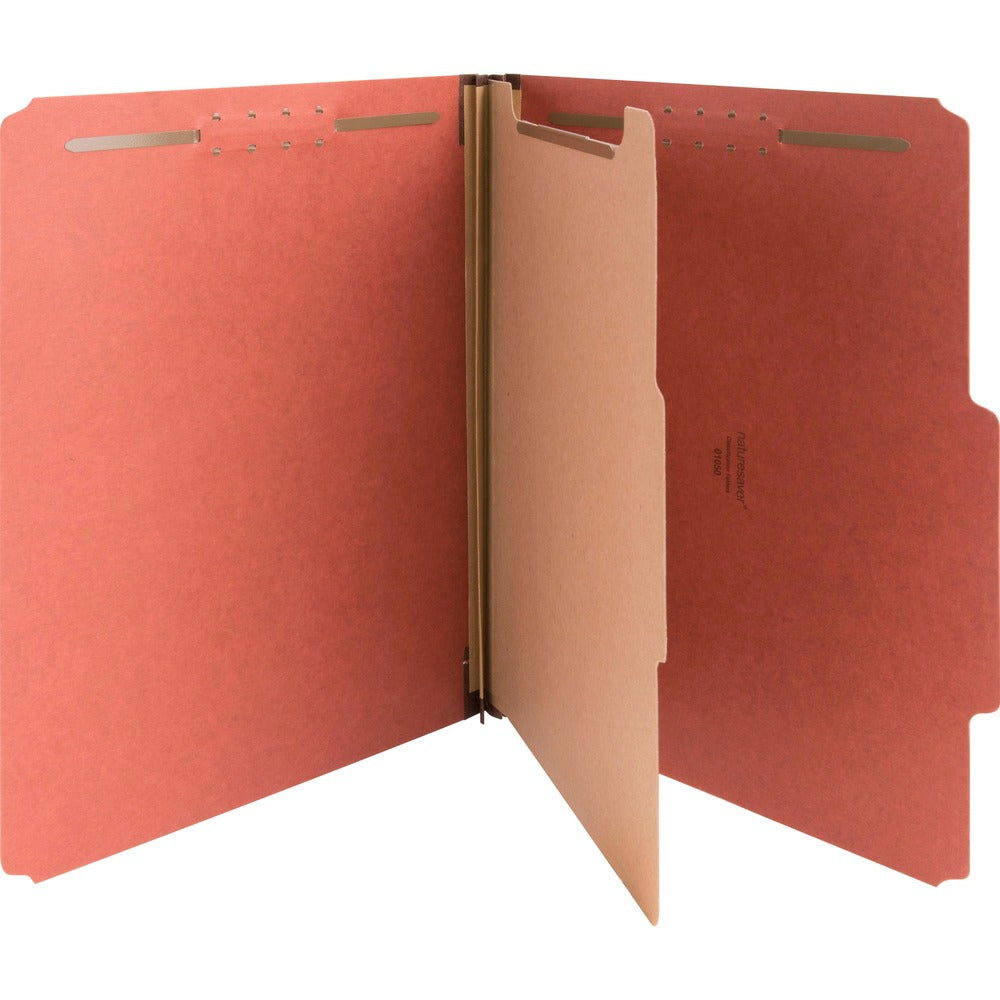 Image of Nature Saver Classification Folders, 2" Exp., Letter, 1 Div, 10/BX, Red