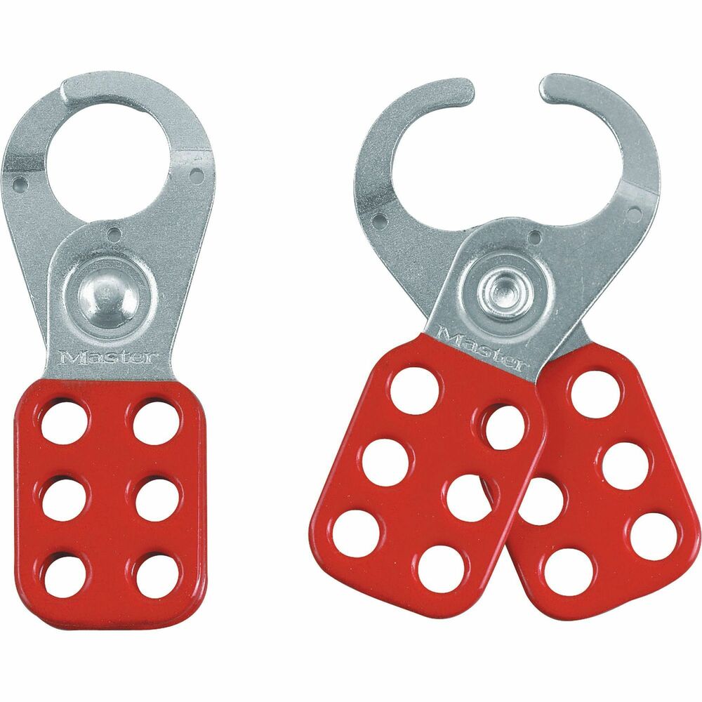 Image of Master Lock Company Safety Hasp, Accepts up to 6 Padlocks, Red