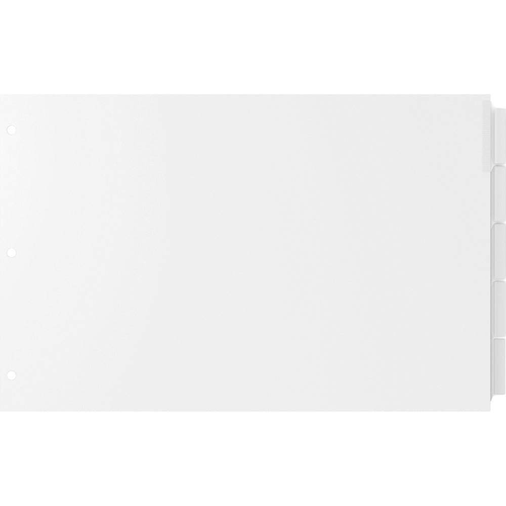 Image of Stride, Inc. Index Dividers,w/ Clear Tabs,11"x17",5 Tabs/ST, White