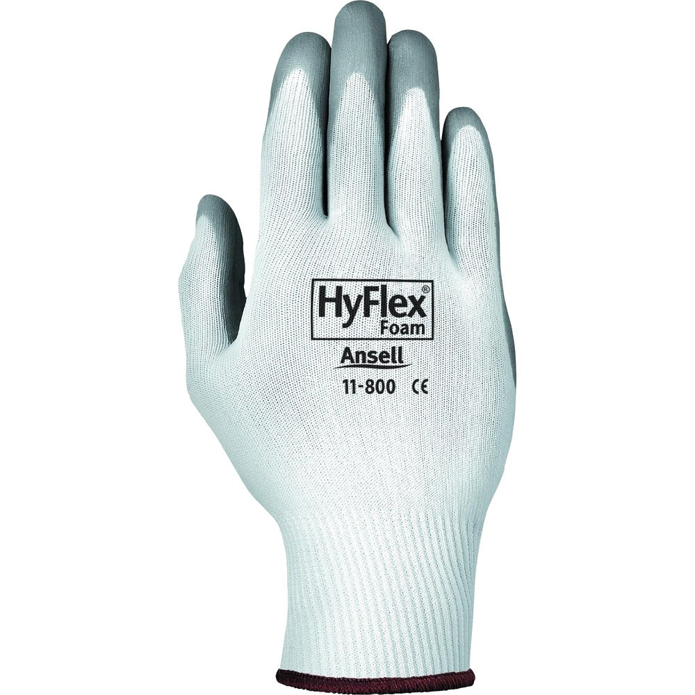 Image of Ansell Healthcare Products Safety Gloves, Nitrile Foam Coating, Medium, 2/PR, GY/WE