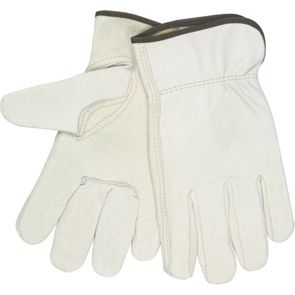 Image of MCR Safety Driver Gloves, Leather, Large, Beige