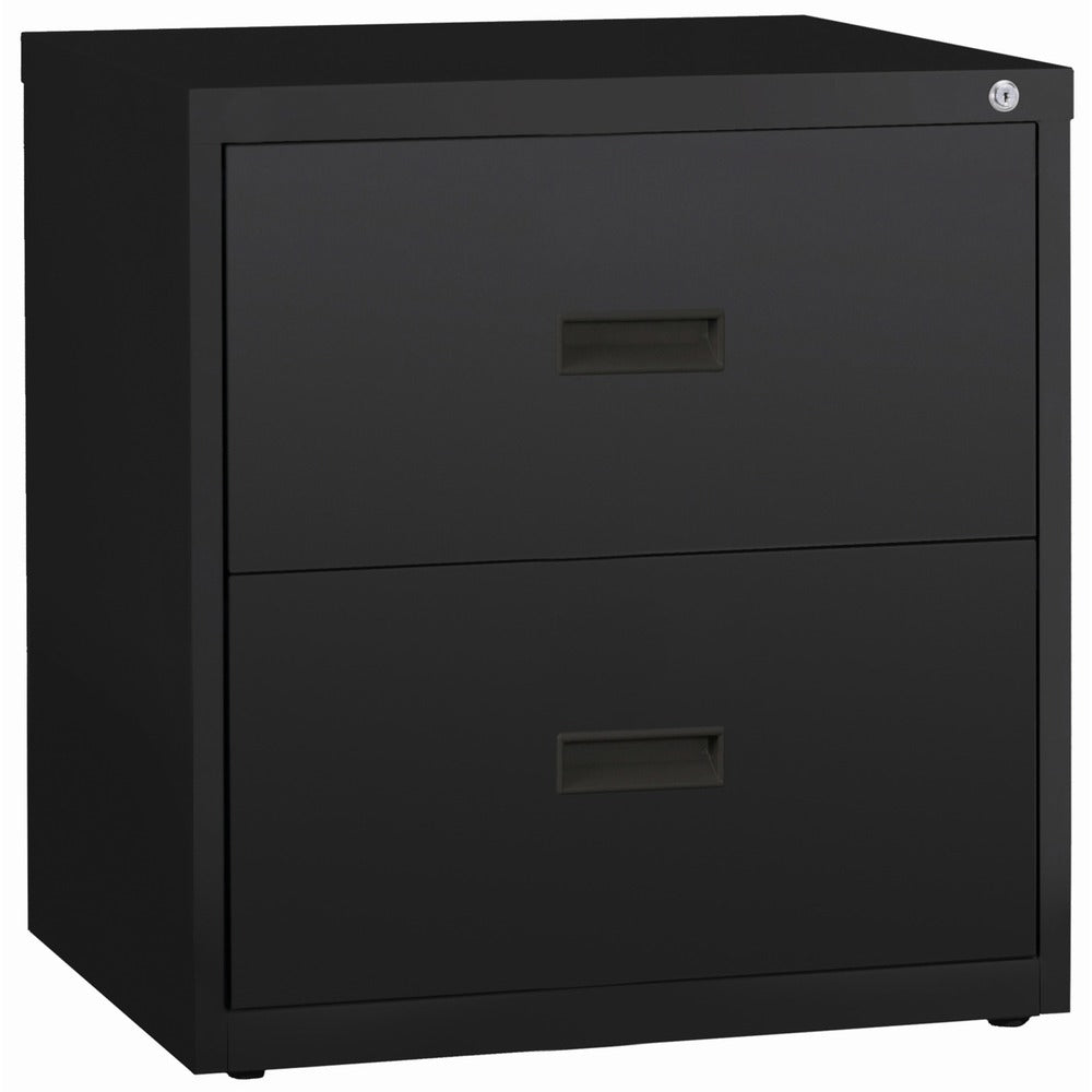 Image of Lorell Lateral File, 2-Drawer, 30"x18-5/8"x28-1/8", Black