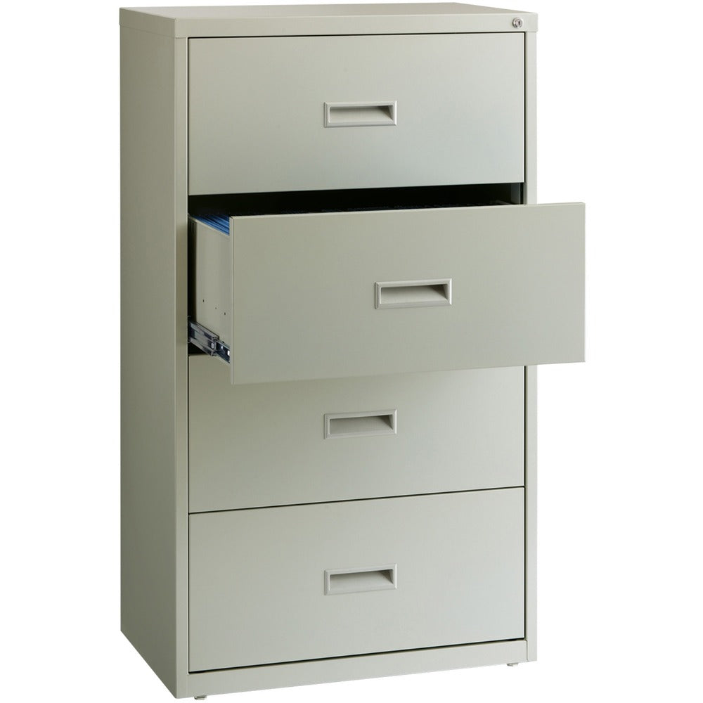 Image of Lorell Lateral File, 4-Drawer, 30"x18-5/8"x52-1/2" Light Gray