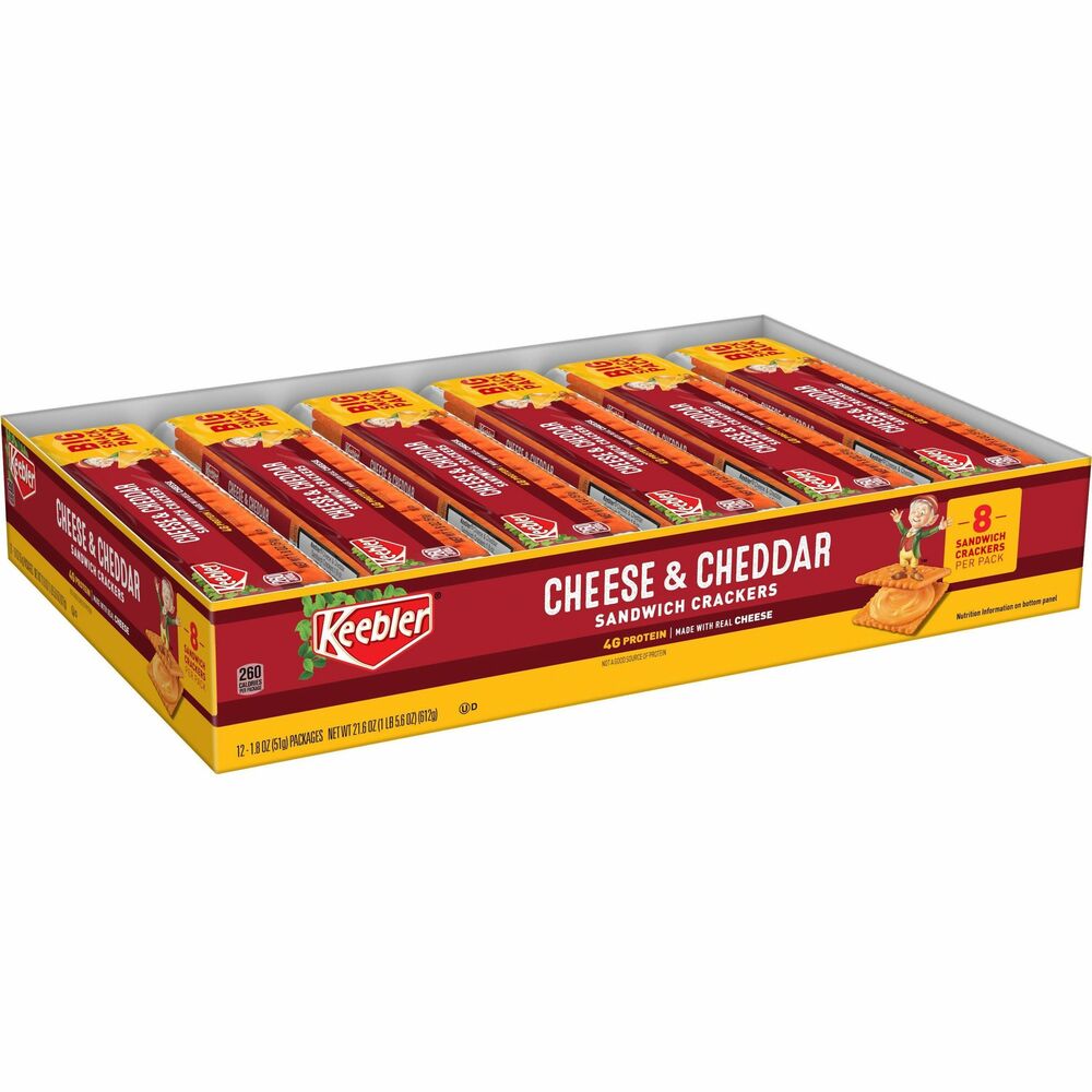 Image of Keebler Co. Cheese/Cheddar Crackers, Snack Pack, 1.8 Oz., 12/BX