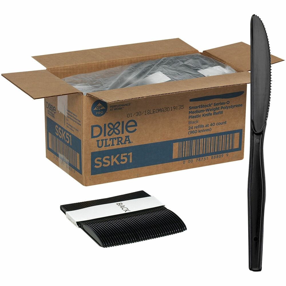 Image of Dixie Foods Knife Refill,f/Mini SmartStock Dispenser,40/PK,24PK/CT,BK
