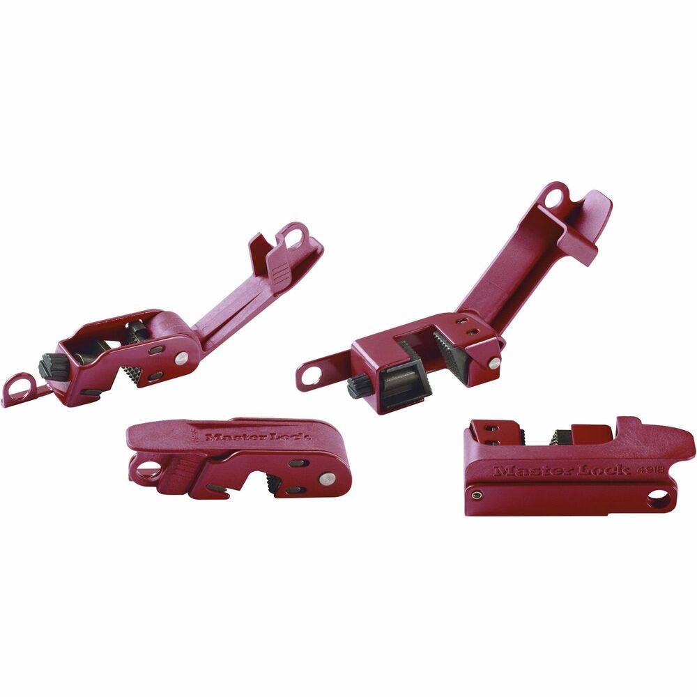 Image of Master Lock Company Circuit Breaker Lockout Set, 2 Sets, 120/240Volt, Red