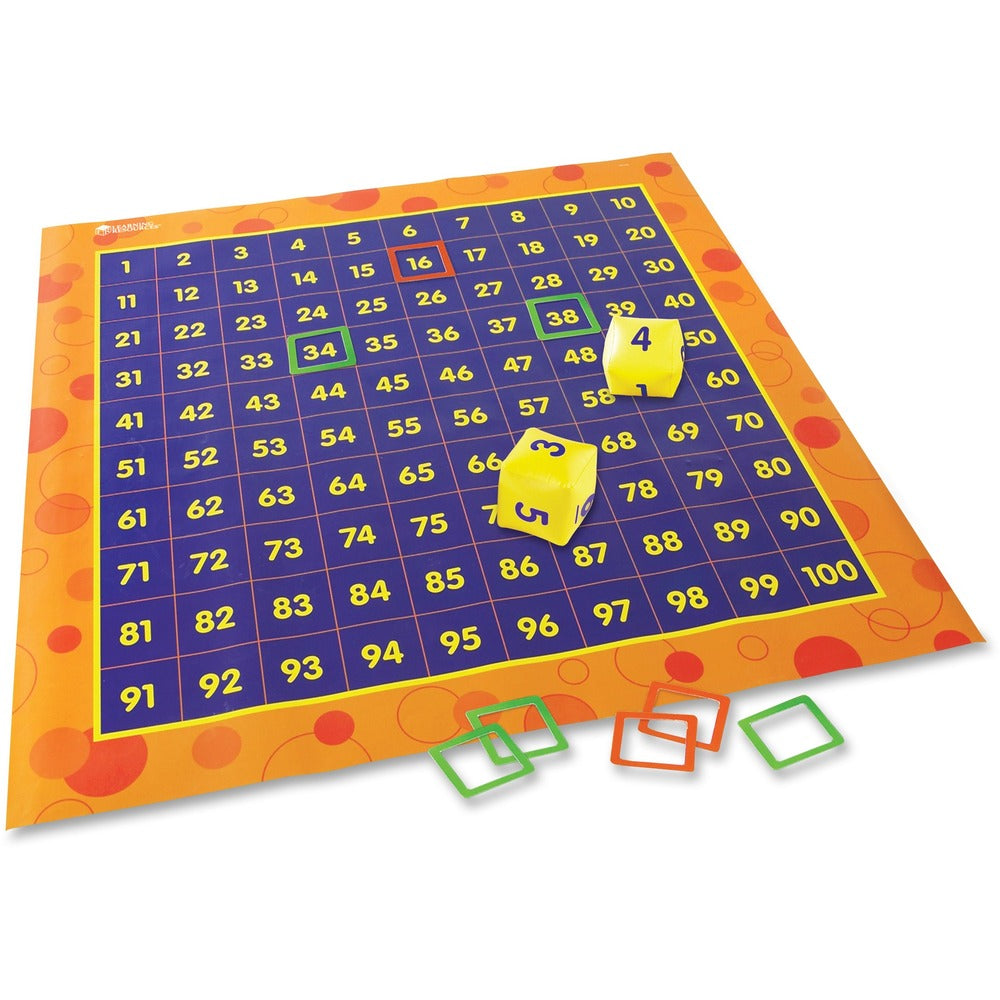 Image of Learning Resources Hip Hoppin Hundreds Mat, 4'x4', Multi