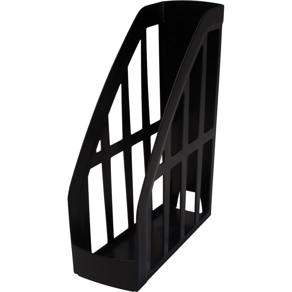 Image of Storex Industries Corporation Magazine File, Recycled, 9-3/4"x4"x11-1/2", Black
