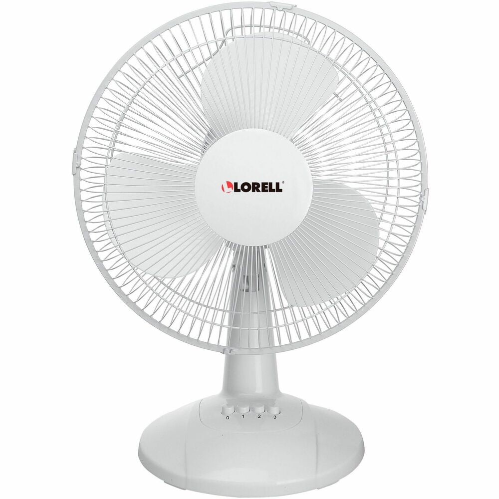Image of Lorell 12" Tabletop Fan,3 Speeds,13-15/16"x11-1/2"x19-1/2",Lt.GY