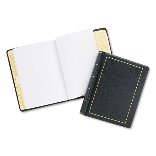 Image of Wilson Jones® Looseleaf Corporation Minute Book, 1-Subject, Unruled, Black/Gold Cover, (250) 11 x 8.5 Sheets