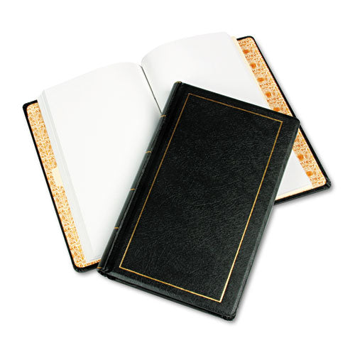 Image of Wilson Jones® Looseleaf Corporation Minute Book, 1-Subject, Unruled, Black/Gold Cover, (250) 14 x 8.5 Sheets