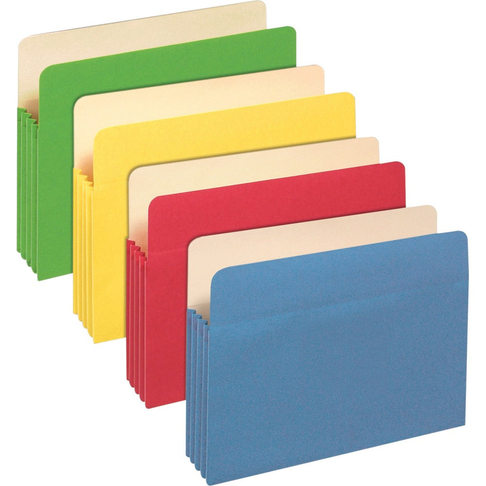 Image of Pendaflex File Pockets, 3-1/2 Exp, Ltr, 800 Shts, 25/BX, Assorted