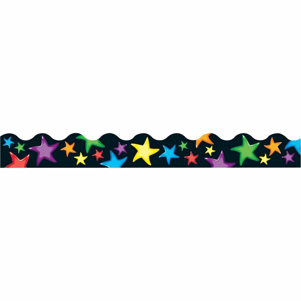 Image of Trend Enterprises Trimmers, Gel Stars, 2-1/4"x39', Multi