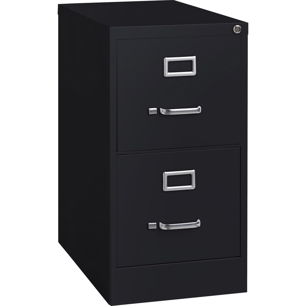 Image of Lorell Vertical File, 22" Deep, 2-Dwr, Letter, 15"x22",28-3/8", BK