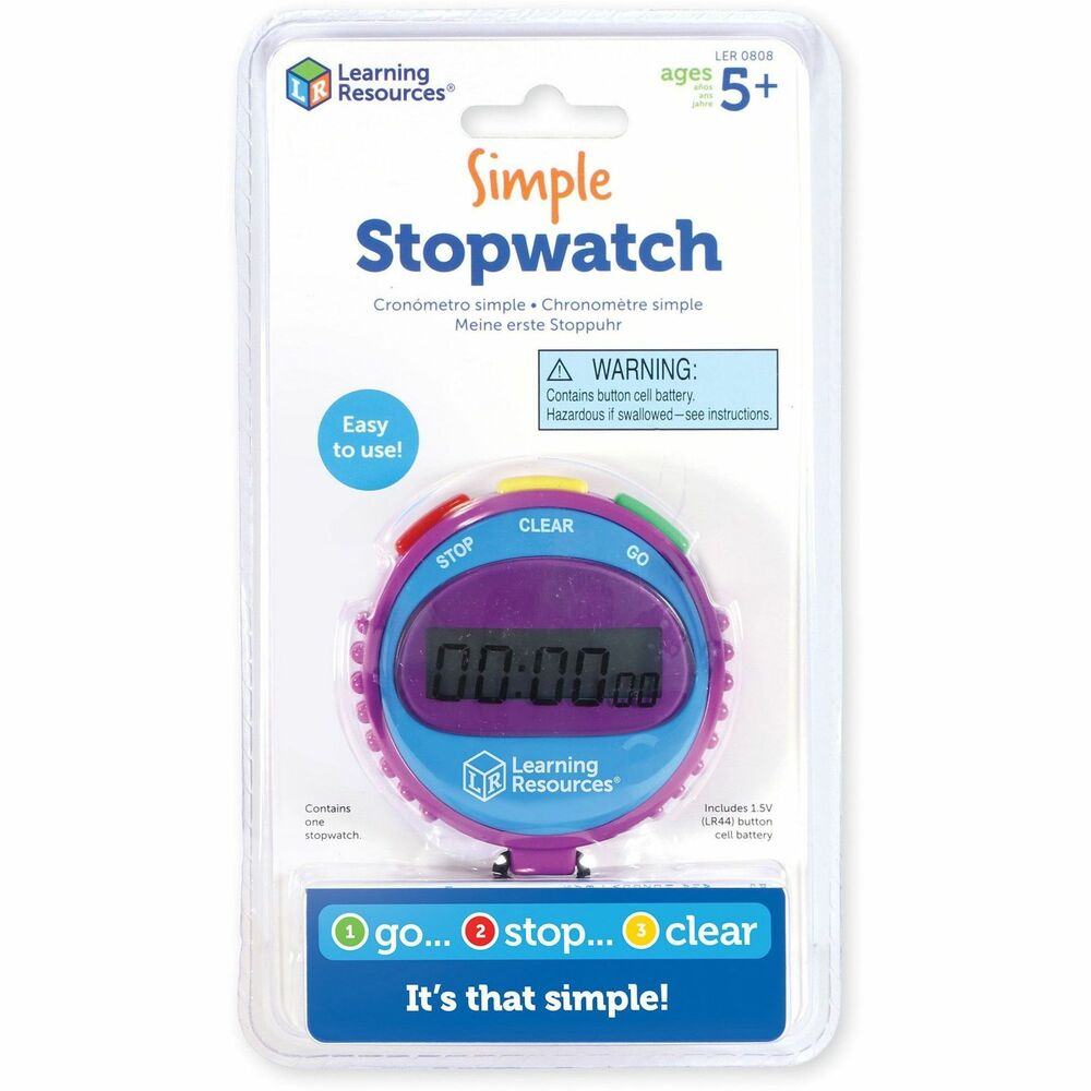 Image of Learning Resources Simple Stopwatch, Ages 5-Up, Multi