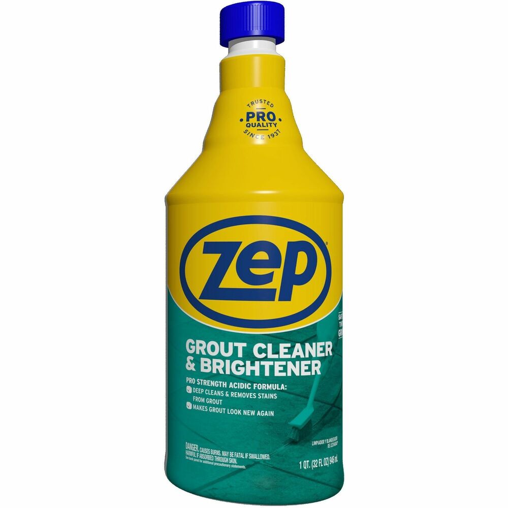 Image of Zep Commercial Cleaner/Brightener,RTU,f/Tinted Grout,1 Quart/32oz,Clear