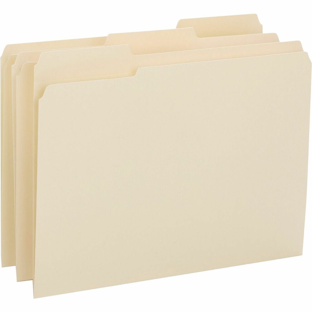 Image of Business Source File Folder, Letter, 3/4" Exp., 14PT, 1/3", 50/BX, Manila
