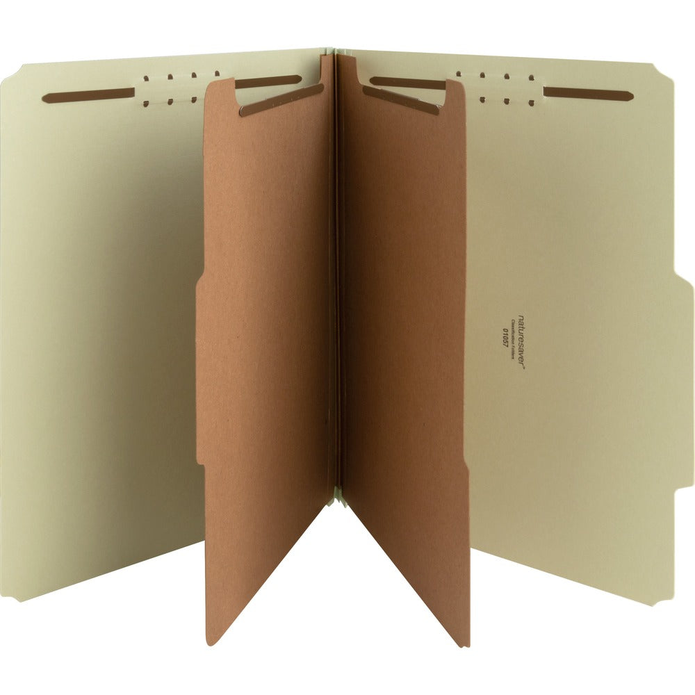 Image of Nature Saver Classification Folder, 2" Exp., Letter, 2-Div, 10/BX, GYGN