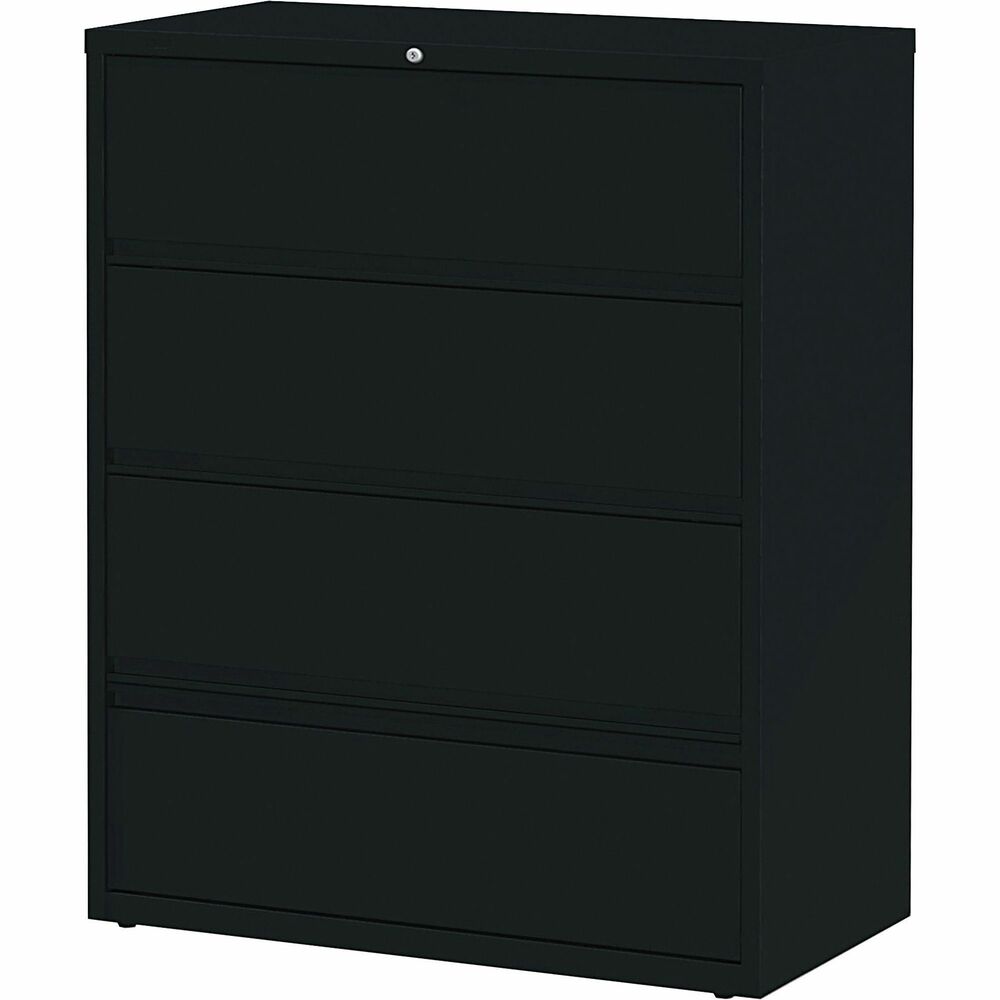 Image of Lorell Lateral File, RCD, 4-Drawer, 42"x18-5/8"x52-1/2", Black
