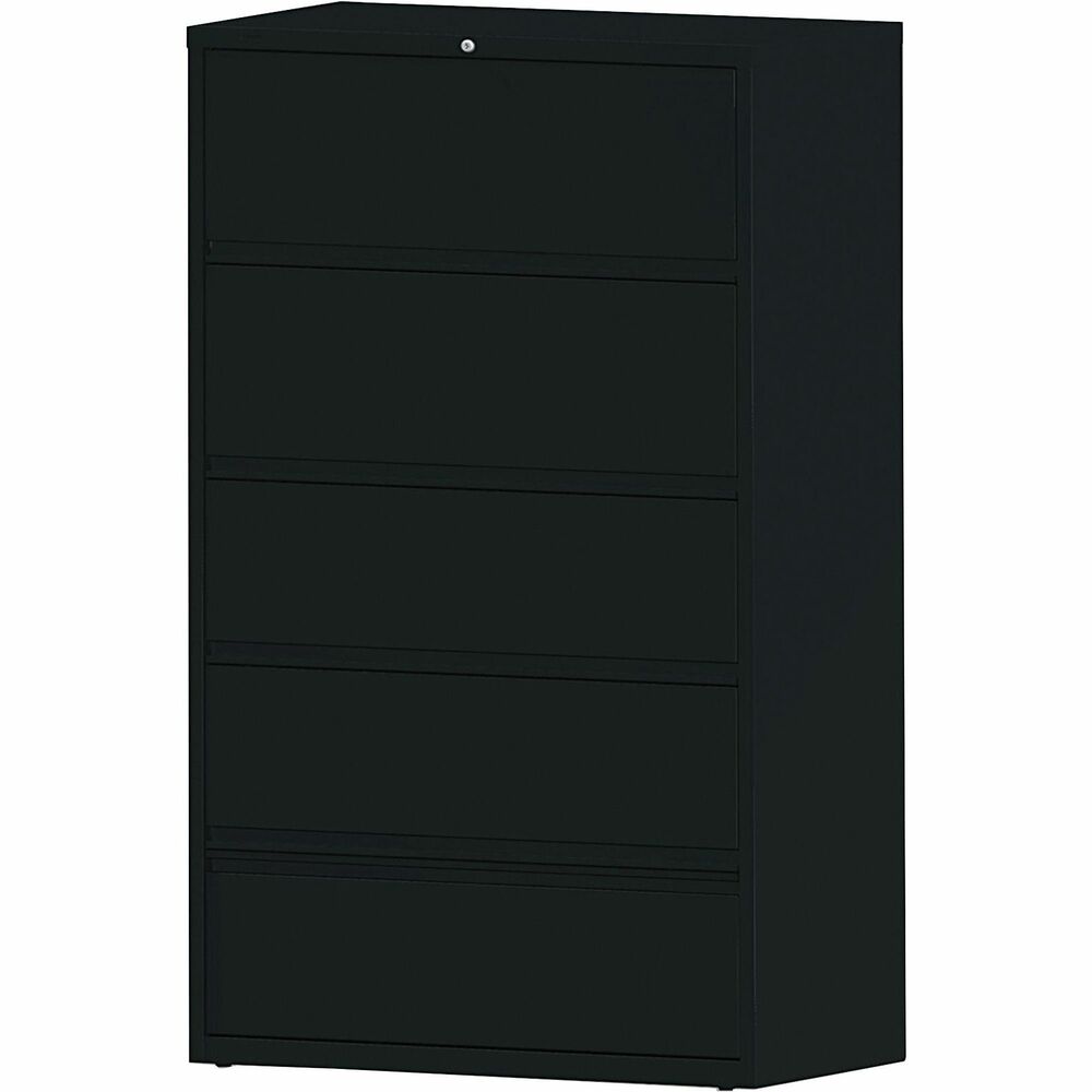 Image of Lorell Lateral File, RCD, 5-Drawer, 42"x18-5/8"x68-3/4", Black