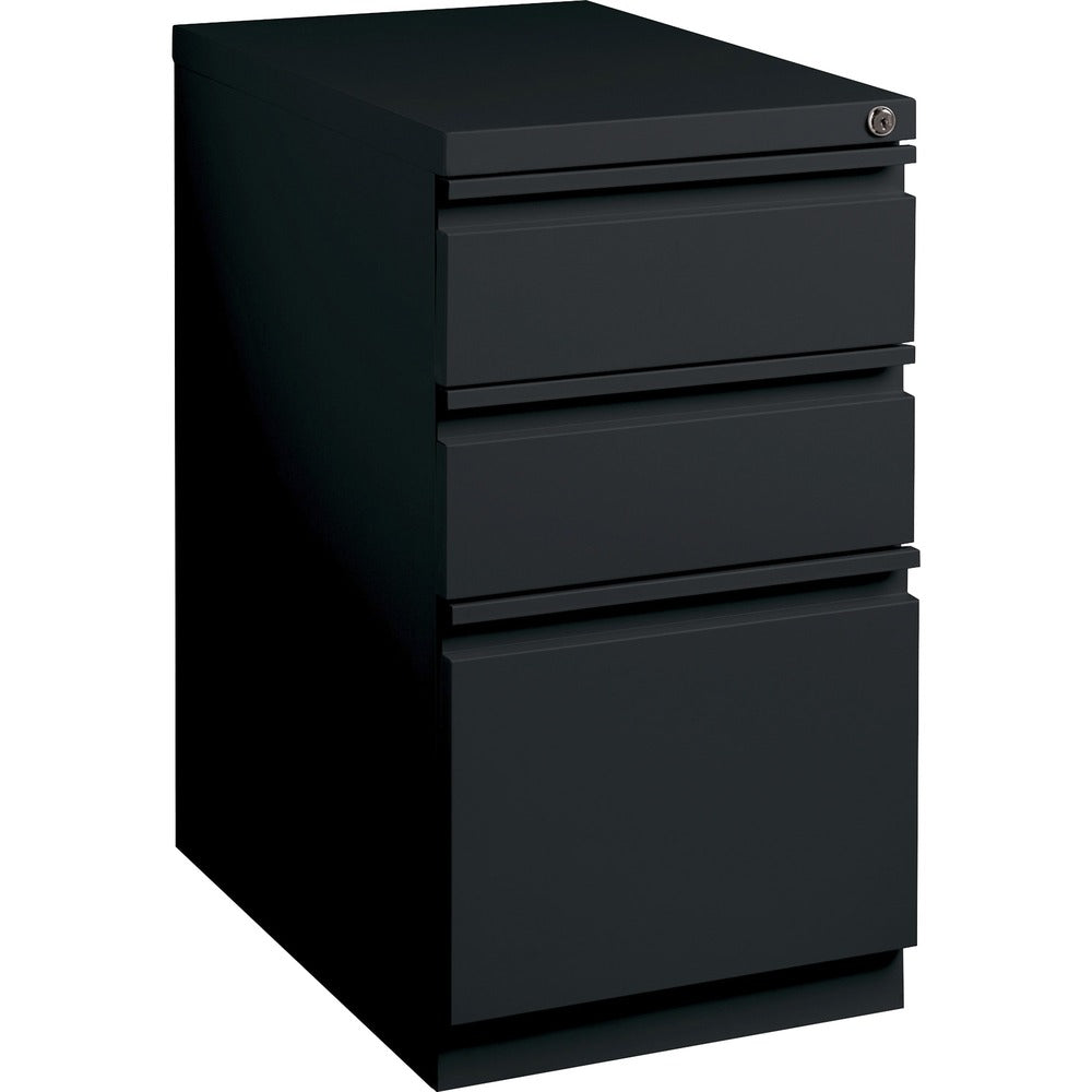 Image of Lorell Pedestal File, B/B/F, Mobile, 15"x22-7/8"x27-3/4", Black