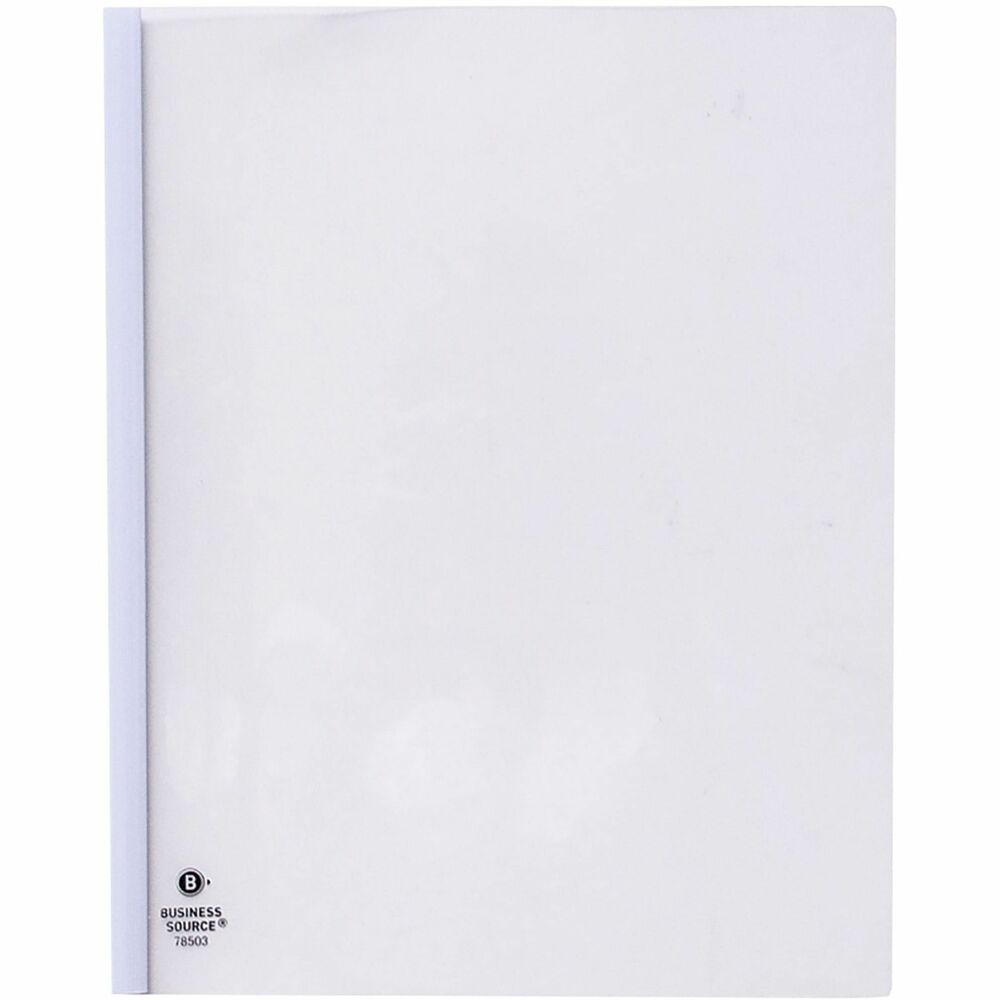 Image of Business Source Report Cover, Poly,1/8" Capacity, 50/BX, CL Cover/WE Binding