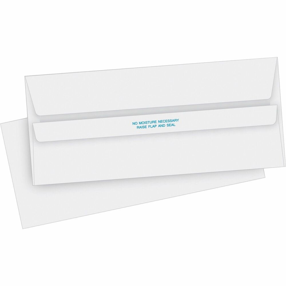 Image of Business Source Self-Seal Envelopes, No.10, 24 lb, 4-1/8"x9-1/2", 500/BX, WE