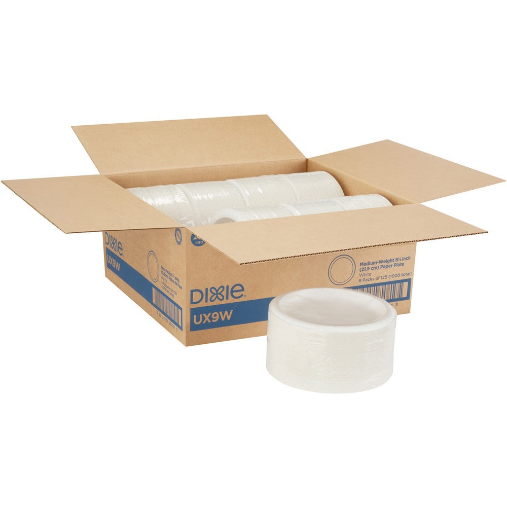 Image of Dixie Foods Plates, Heavyweight, 8-1/8",125/PK,4PK/CT,Pathways/WE