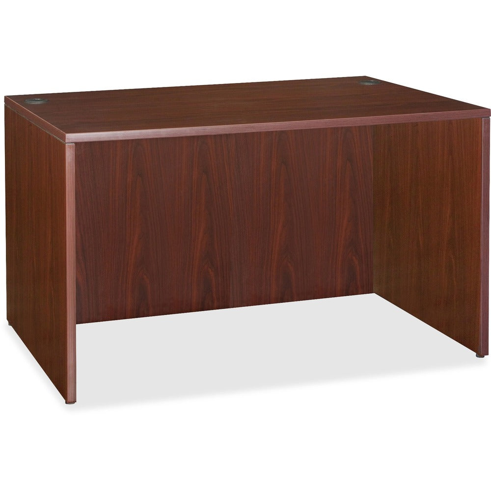 Image of Lorell Desk Shell, Rectangular, 48"x24"x29-1/2", Mahogany