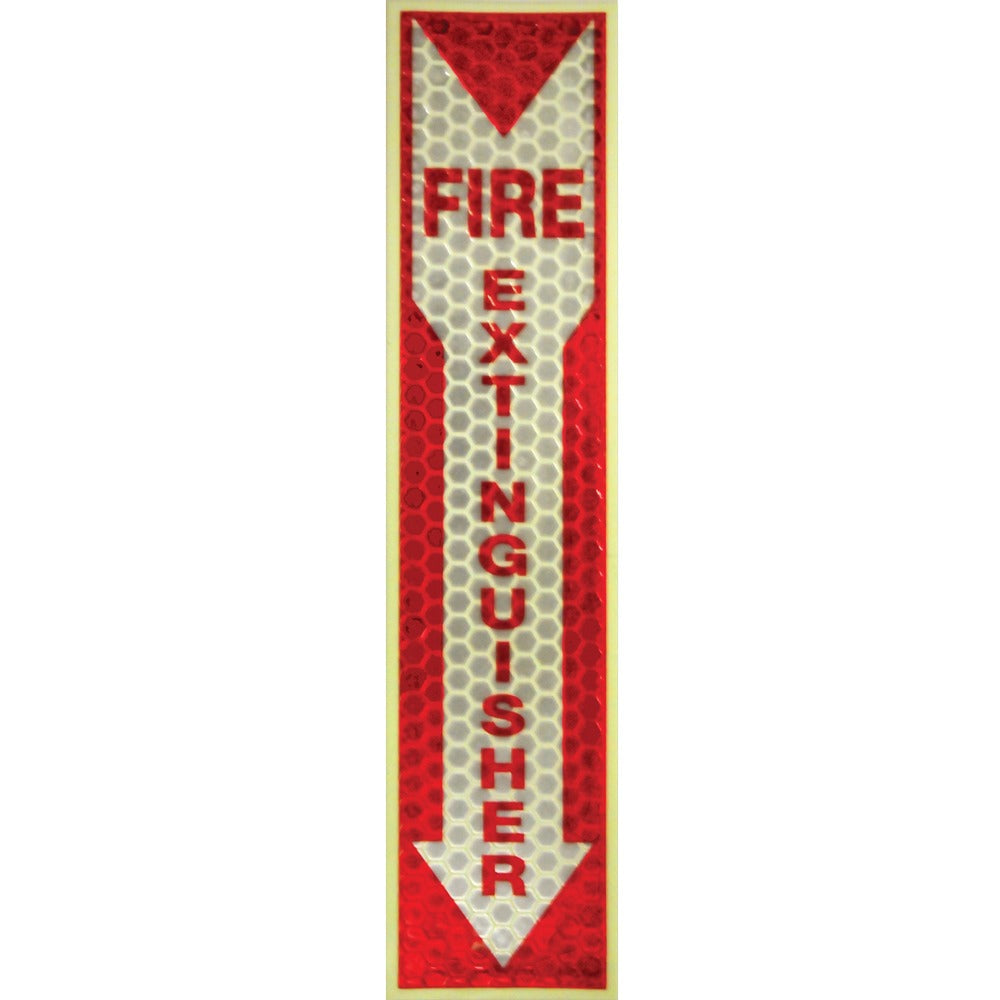 Image of Miller's Creek Fire Extinguisher Sign, Glow in Dark, 4"x16-3/4", RD/WE