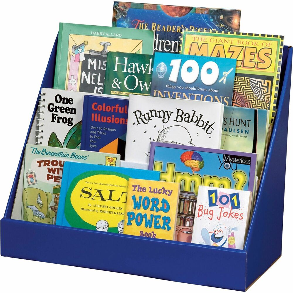 Image of Pacon Book Shelf, Classroom Keeper, 3 Tiered, 17"x20"x10", Blue
