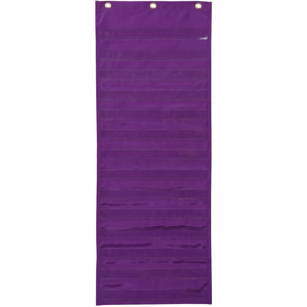 Image of Pacon Pocket Chart, Dry Erase Activity, 13"x34", Purple