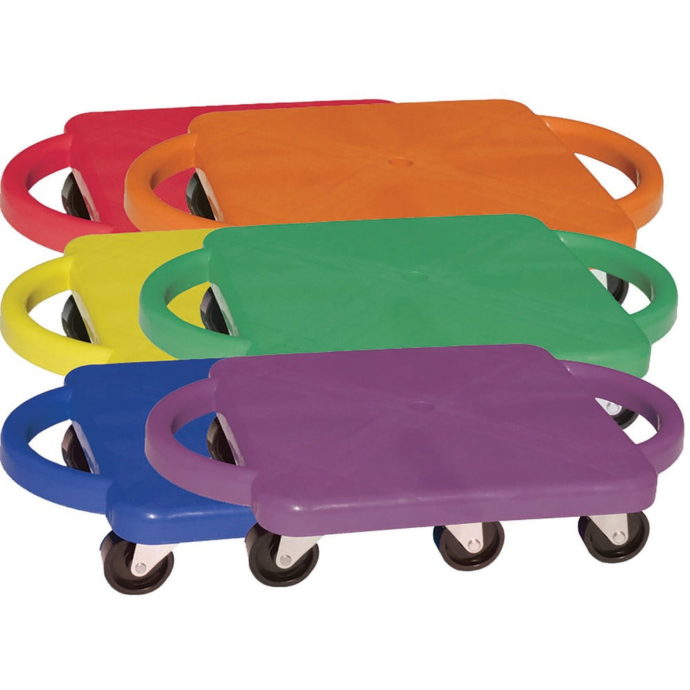 Image of Champion Sports Scooter Set, w/Swivel Casters, 12"x12", 6/ST, AST