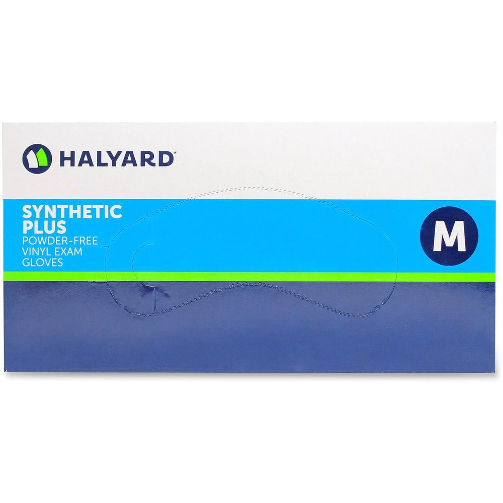 Image of Halyard Health Powder-Free Exam Gloves, Non-Latex, Medium, 100/BX, Clear