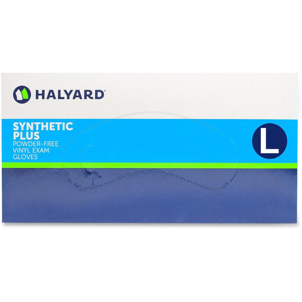 Image of Halyard Health Powder-Free Exam Gloves, Non-Latex, Large, 100/BX, Clear