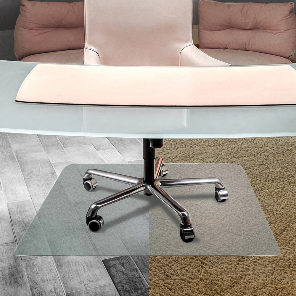 Image of FloorTex Hard Floor Chairmat, Rectangular, 48"x53", Clear